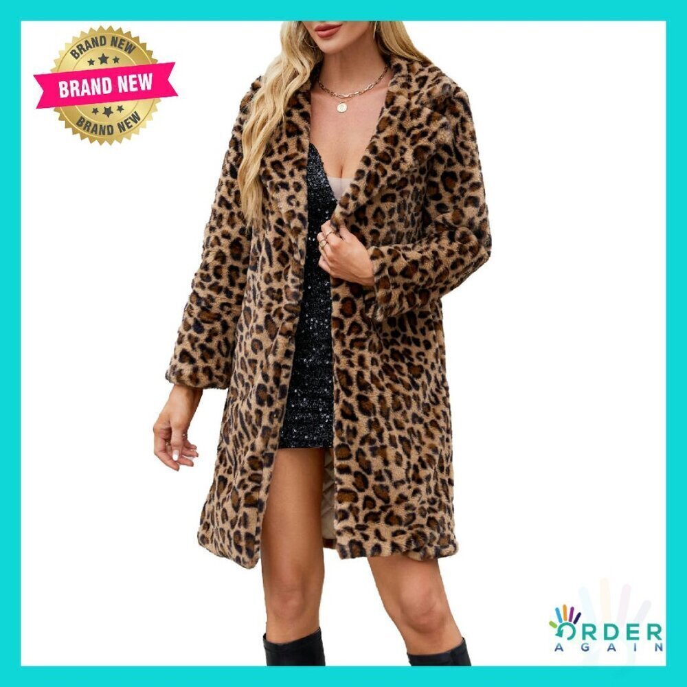 Long Faux Fur Jacket Cozy Winter Coat Fluffy Elegant Chic Oversized Style